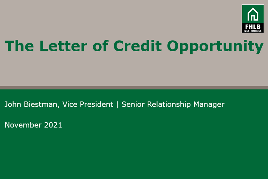 The Letter of Credit Opportunity Webinar